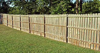 Wooden Garden Fence Installation